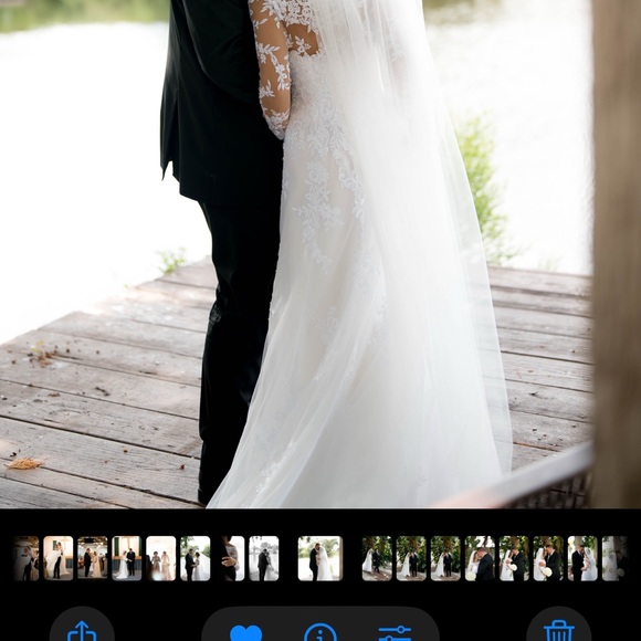 Elegant Lace White Wedding Dress - Picture 8 of 8